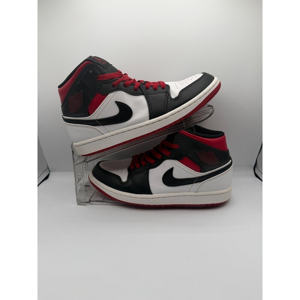 Jordan Air Jordan 1 Mid Gym Red Black Toe Men's Mid Top Sneakers size 8